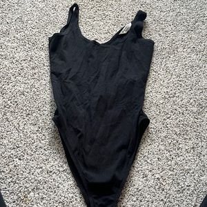 Miss Selfridge Black scoop neck bodysuit